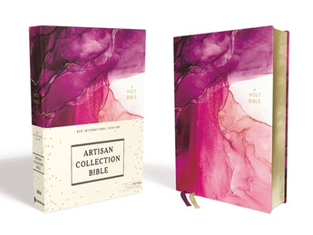 Niv, Artisan Collection Bible, Cloth Over Board, Pink, Art Gilded Edges, Red Letter Edition, Comfort Print by Zondervan